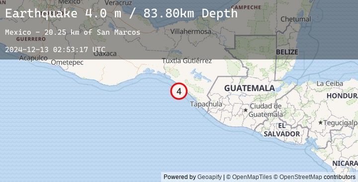 Map of OFFSHORE CHIAPAS, MEXICO