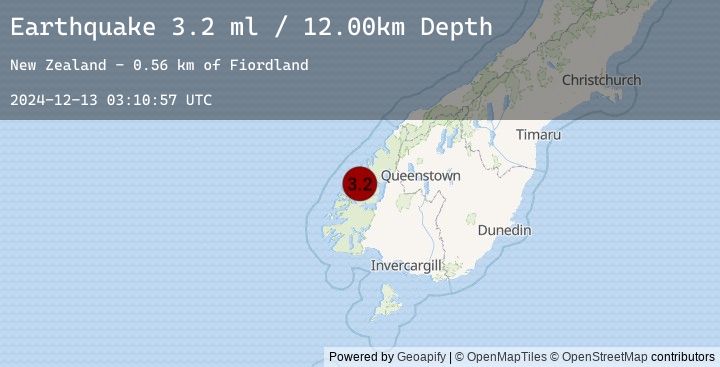 Map of SOUTH ISLAND OF NEW ZEALAND