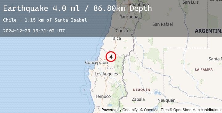 Map of BIO-BIO, CHILE