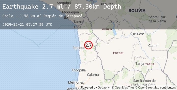 Map of TARAPACA, CHILE