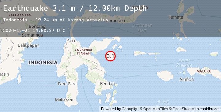 Map of SULAWESI, INDONESIA