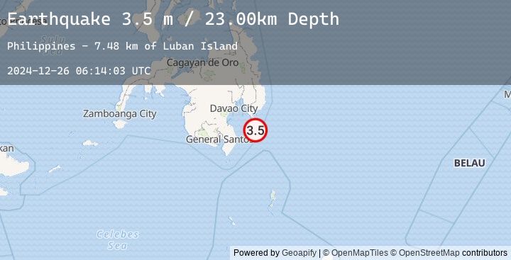 Map of MINDANAO, PHILIPPINES