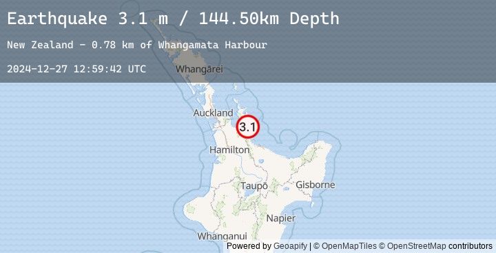 Map of NORTH ISLAND OF NEW ZEALAND