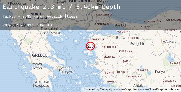 Map of NEAR THE COAST OF WESTERN TURKEY