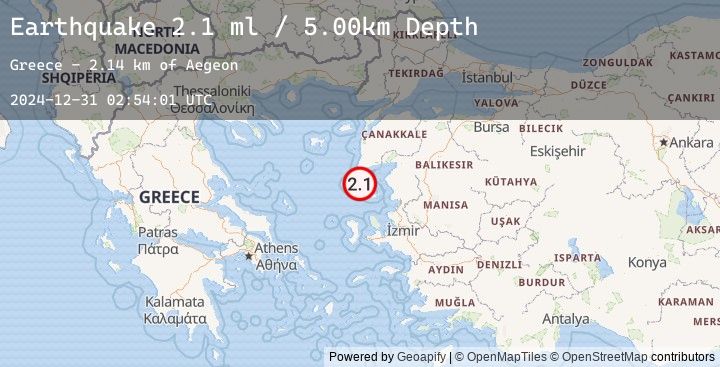 Map of NEAR THE COAST OF WESTERN TURKEY