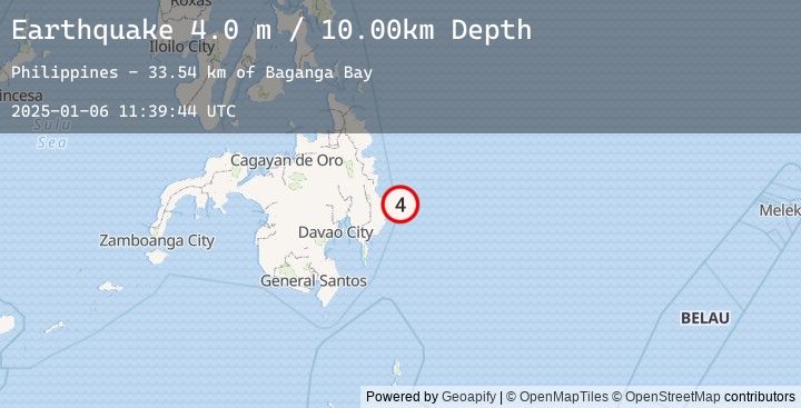 Map of MINDANAO, PHILIPPINES