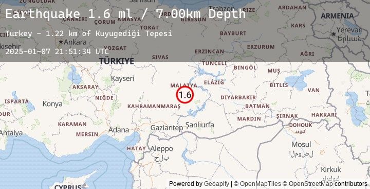Map of EASTERN TURKEY