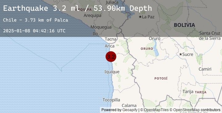 Map of TARAPACA, CHILE