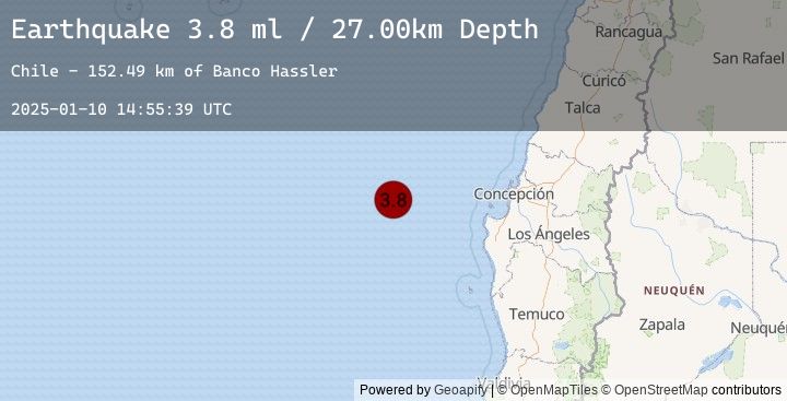 Map of OFF COAST OF BIO-BIO, CHILE