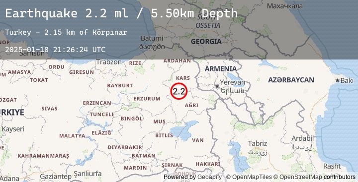 Map of EASTERN TURKEY