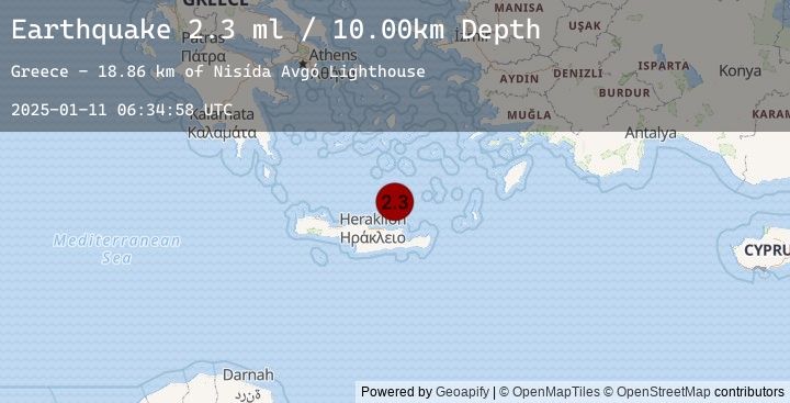 Map of CRETE, GREECE