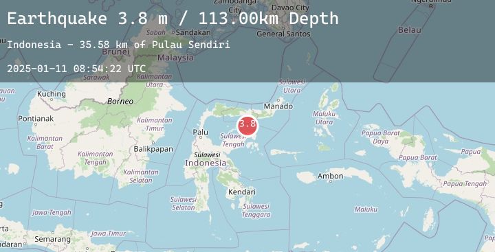 Map of SULAWESI, INDONESIA