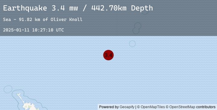 Map of SOUTH OF KERMADEC ISLANDS