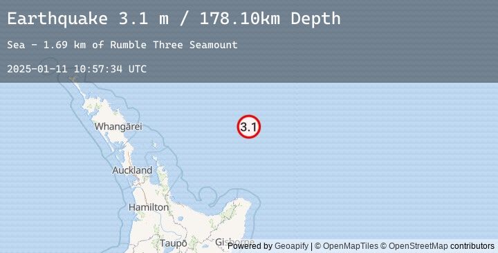 Map of OFF E. COAST OF N. ISLAND, N.Z.