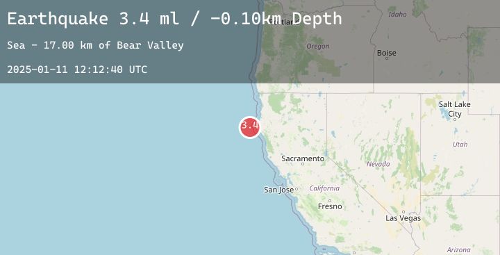 Map of OFFSHORE NORTHERN CALIFORNIA
