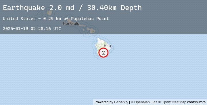 Map of ISLAND OF HAWAII, HAWAII