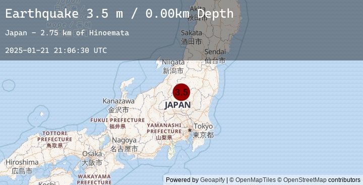 Map of EASTERN HONSHU, JAPAN
