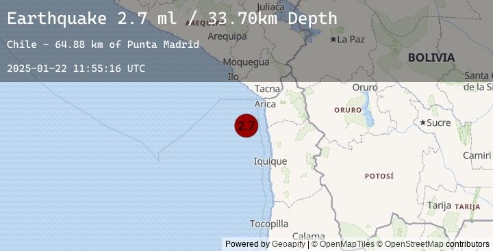 Map of OFFSHORE TARAPACA, CHILE