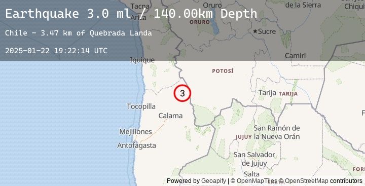 Map of ANTOFAGASTA, CHILE