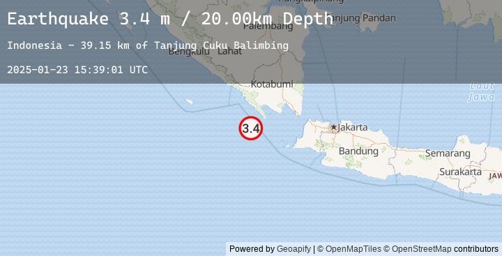 Map of SUNDA STRAIT, INDONESIA