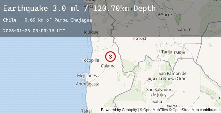 Map of ANTOFAGASTA, CHILE