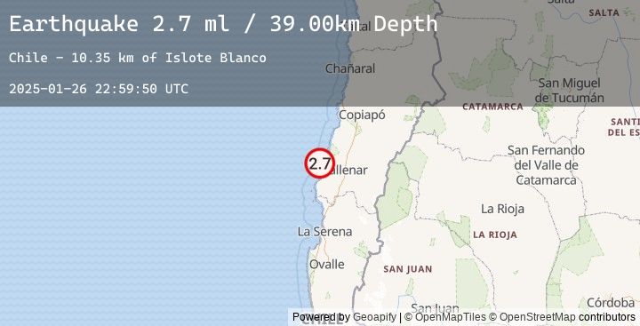 Map of OFFSHORE ATACAMA, CHILE