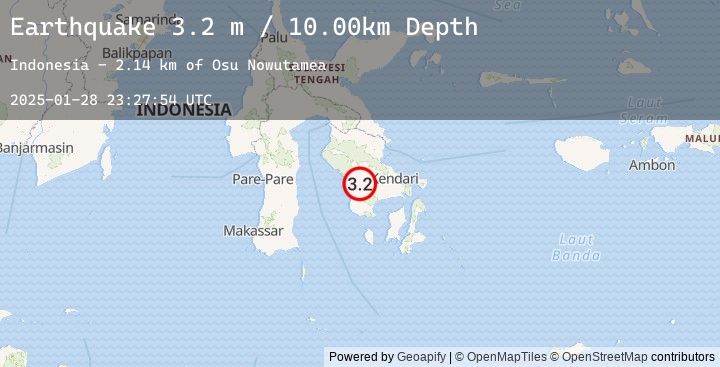 Map of SULAWESI, INDONESIA