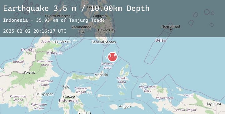 Map of KEPULAUAN TALAUD, INDONESIA