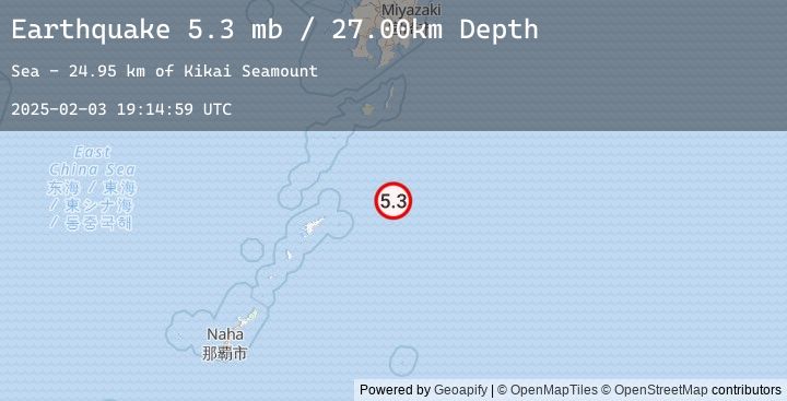 Map of SOUTHEAST OF RYUKYU ISLANDS