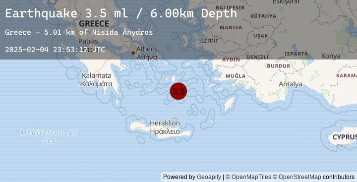 Map of DODECANESE ISLANDS, GREECE