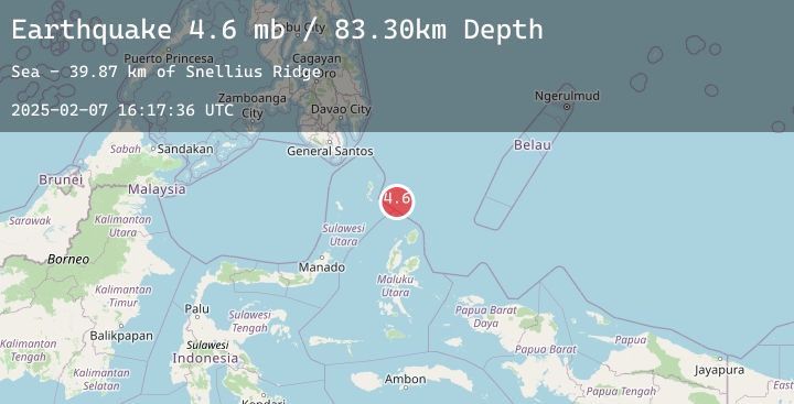 Map of KEPULAUAN TALAUD, INDONESIA