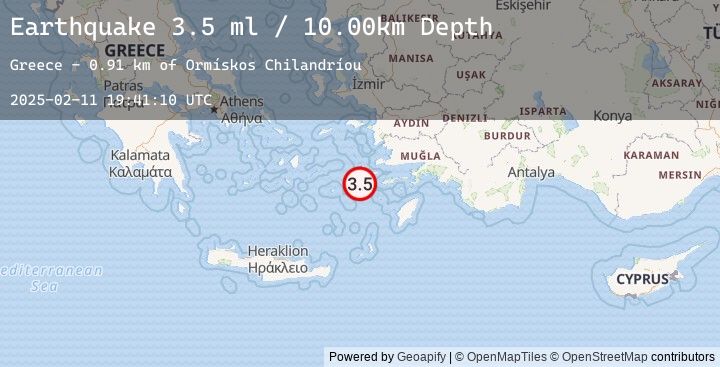 Map of DODECANESE ISLANDS, GREECE