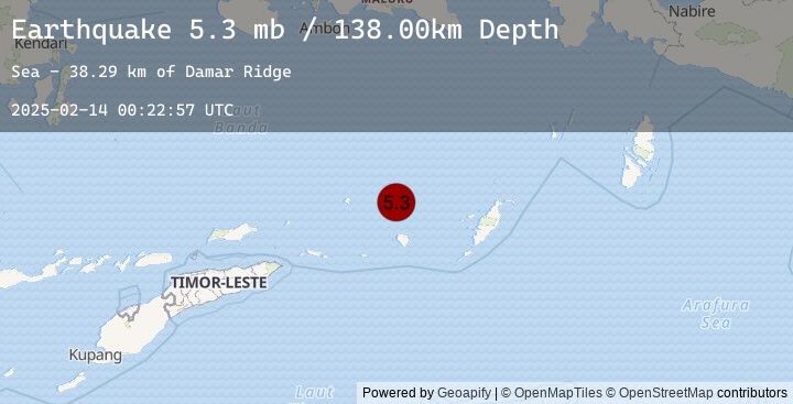 Map of KEPULAUAN BABAR, INDONESIA