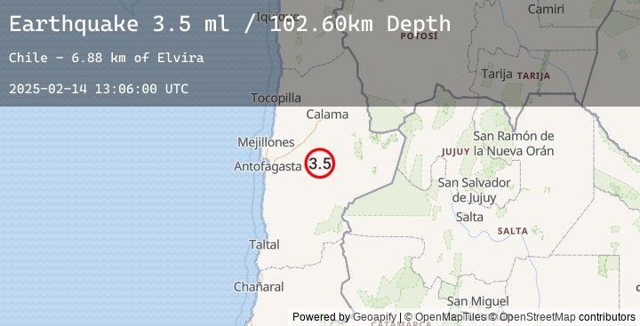 Map of ANTOFAGASTA, CHILE