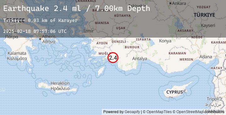 Map of DODECANESE IS.-TURKEY BORDER REG