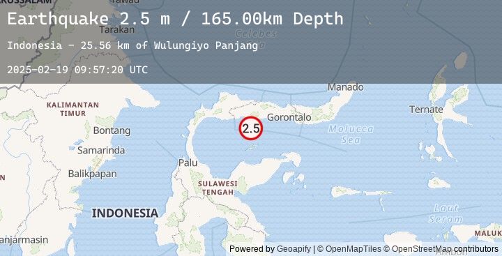 Map of MINAHASA, SULAWESI, INDONESIA