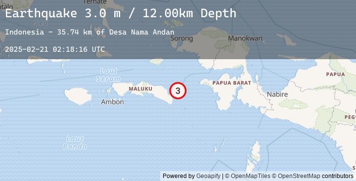 Map of CERAM SEA, INDONESIA