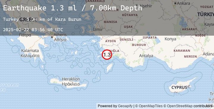 Map of DODECANESE IS.-TURKEY BORDER REG