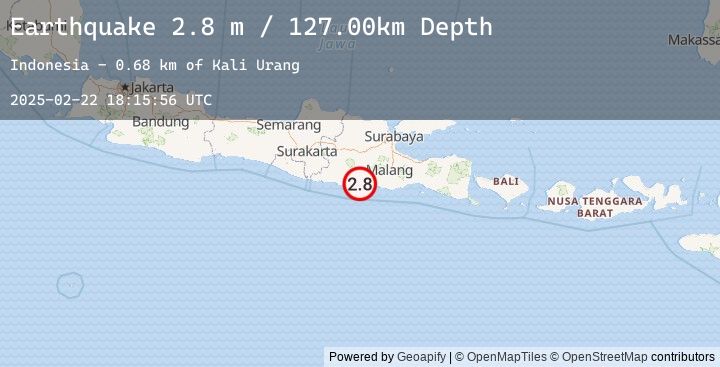Map of JAVA, INDONESIA