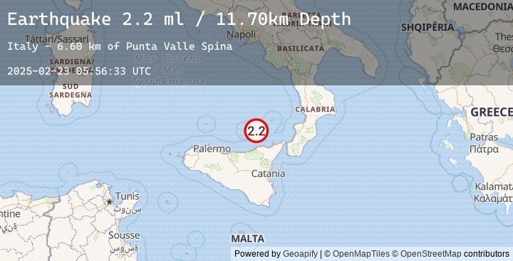 Map of SICILY, ITALY