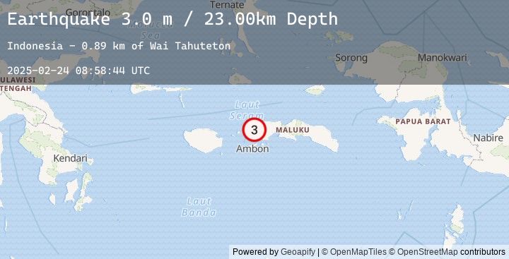 Map of SERAM, INDONESIA