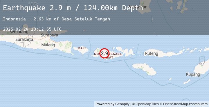 Map of LOMBOK REGION, INDONESIA