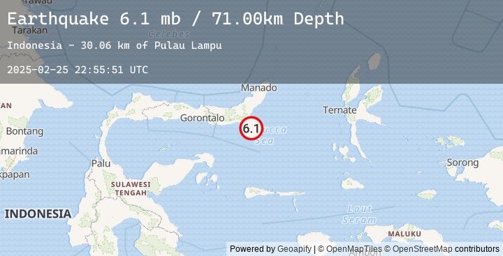 Map of MINAHASA, SULAWESI, INDONESIA