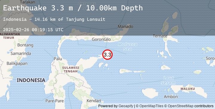 Map of SULAWESI, INDONESIA
