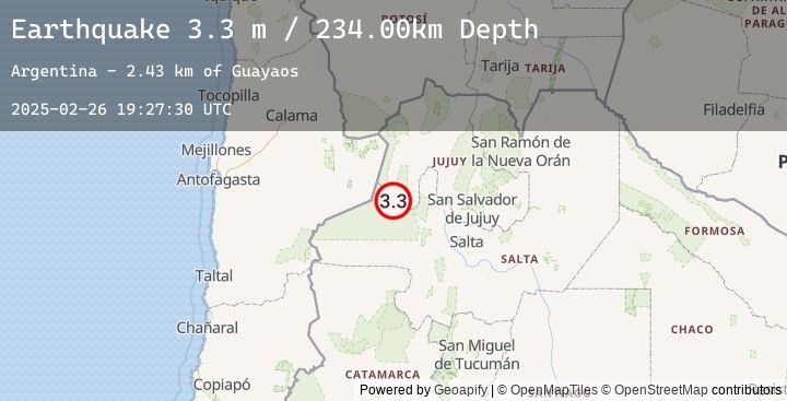 Map of JUJUY, ARGENTINA
