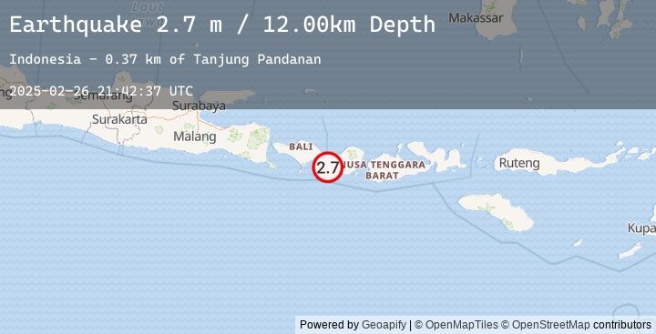 Map of BALI REGION, INDONESIA