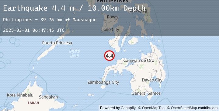 Map of MINDANAO, PHILIPPINES