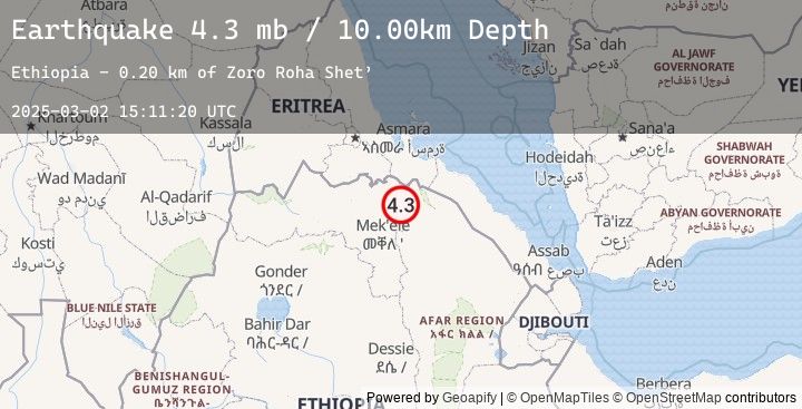 Map of ERITREA-ETHIOPIA BORDER REGION