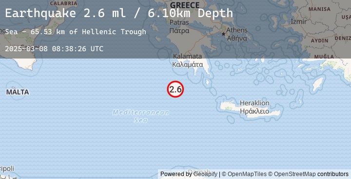 Map of CENTRAL MEDITERRANEAN SEA
