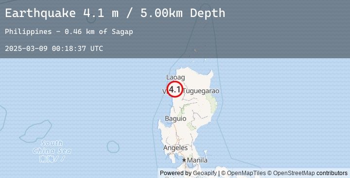 Map of LUZON, PHILIPPINES